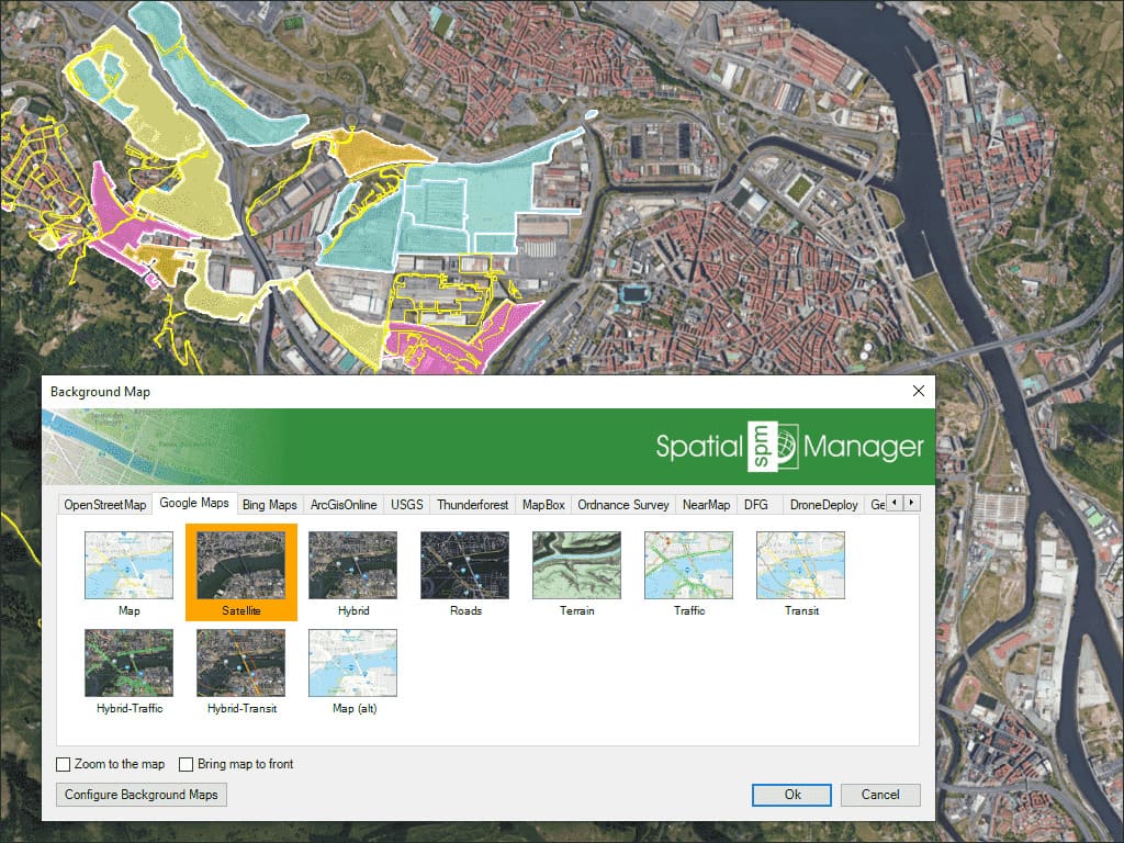 Spatial Manager - Bakgrunnskart